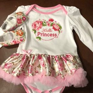 Hello Princess Baby Girl Onesie Set